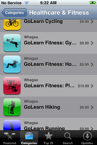 iPhone App Store Health and Fitness Screenshot